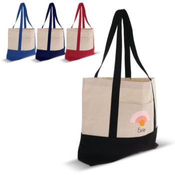 Sac de plage en coton OEKO-TEX® 280g/m² 42x10x30cm