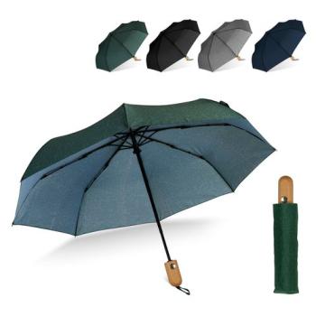 Parapluie pliable 21” en R-PET. Ouverture automatique