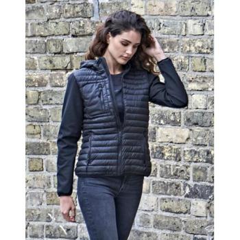 Ladies` Hooded Crossover Jacket