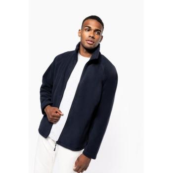 Men's microfleece zip jacket with raglan sleeves