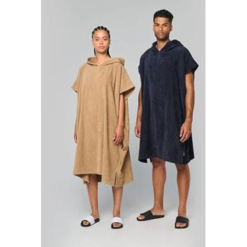 Poncho éponge à capuche unisexe