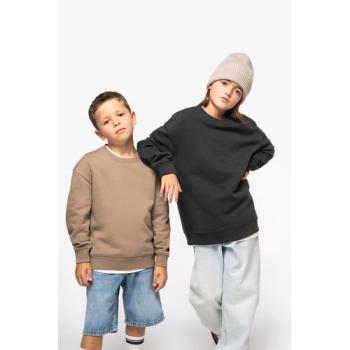 Eco-friendly kids' oversize round neck sweatshirt