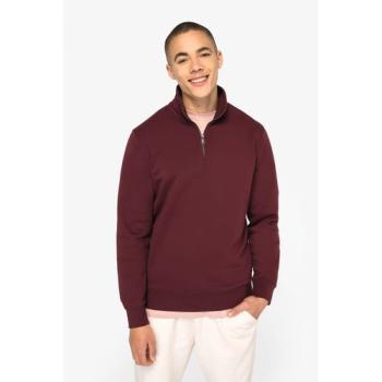 Sweat-shirt écoresponsable à col montant zippé homme