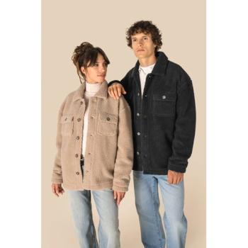 Unisex sherpa dropped shoulders overshirt