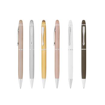 JULIE. Stylo à bille en métal avec pointe tactile