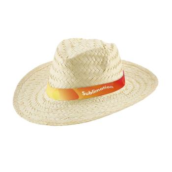 EDWARD RIB. Chapeau de paille naturel