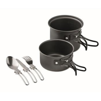 2 camping pots with cutlery    MO6337-03