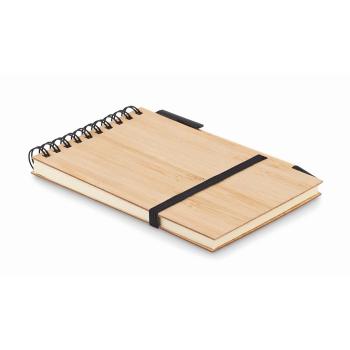 A6 bamboo notepad with pen     MO6528-03