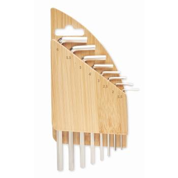 Hex key set in bamboo          MO6682-40