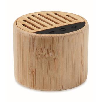 Round bamboo wireless speaker  MO6818-40