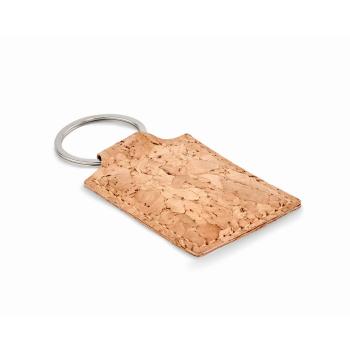 Rectangular cork key ring      MO6878-13