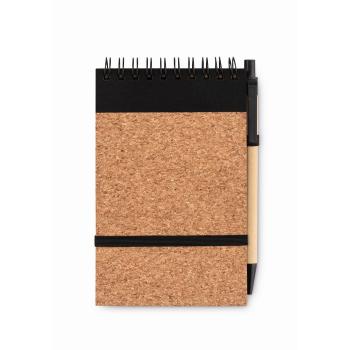 A6 Cork notepad with pen       MO9857-03