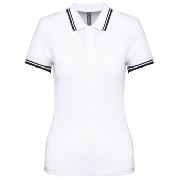 Polo femme manches courtes à rayures