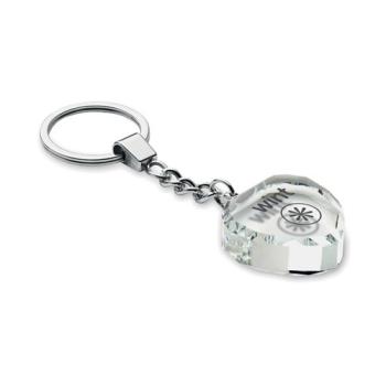 HEARTWARD Glass heart award key ring