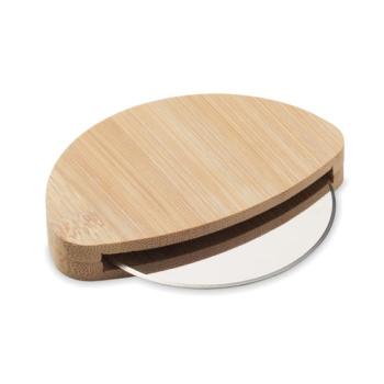 NAPOL Round bamboo pizza cutter