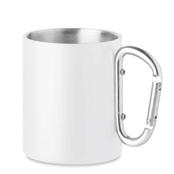 AROM Mug en métal anse mousqueton