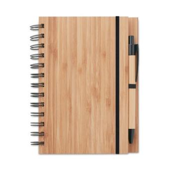 BAMBLOC Bamboo notebook with pen lined