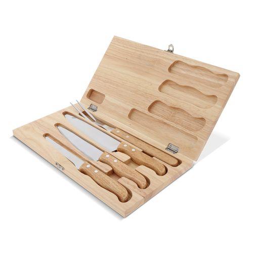 Knife set in gift box bamboo