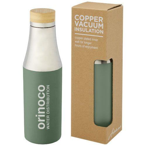 Hulan 540 ml copper vacuum insulated stainless steel bottle with bamboo lid