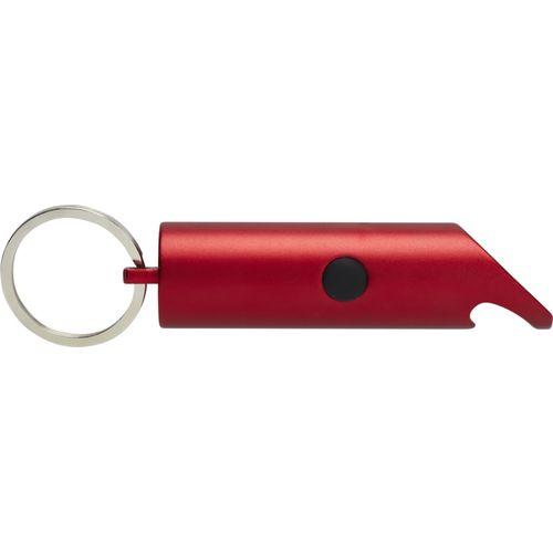 Flare RCS recycled aluminium IPX LED light and bottle opener with keychain