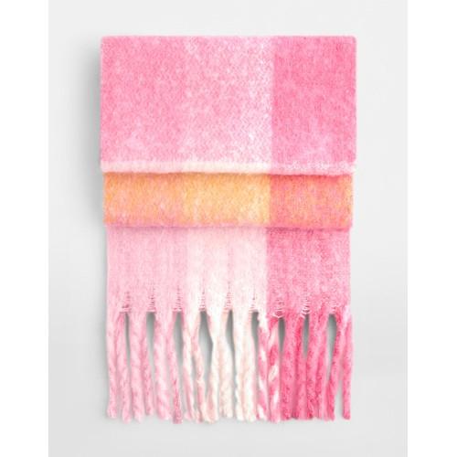 Fluffy Check Scarf