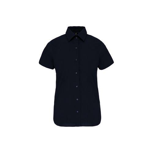 Chemise coton / élasthanne manches courtes femme