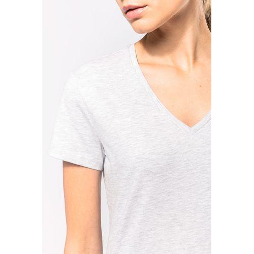 Ladies' short-sleeved V-neck T-shirt