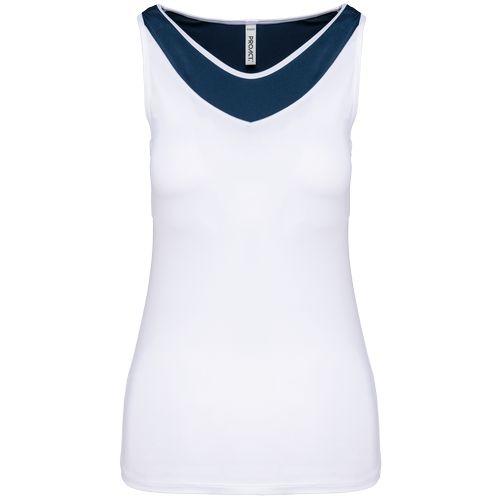 Ladies' two-tone padel tank top