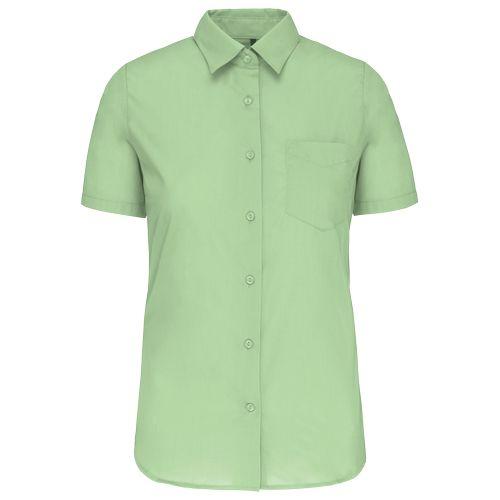 Chemise popeline polycoton manches courtes entretien facile femme