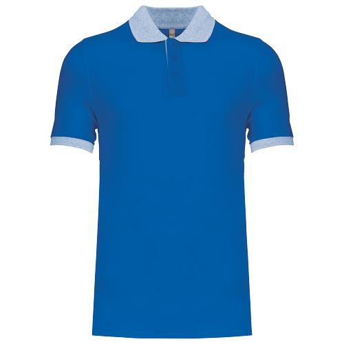 Polo piqué bicolore homme