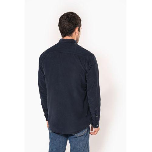 Chemise manches longues en velours homme