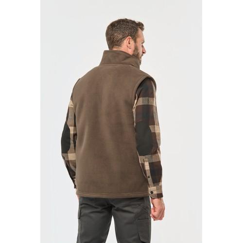 Unisex fleece bodywarmer with sherpa inner