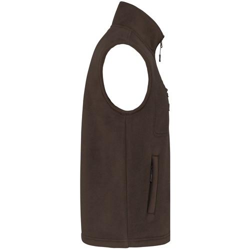 Unisex fleece bodywarmer with sherpa inner
