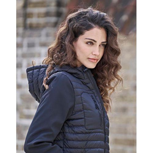 Ladies` Hooded Crossover Jacket