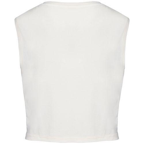 Eco-friendly ladies’ sleeveless crop t-shirt