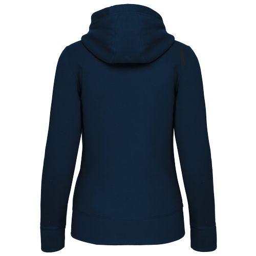 Sweat-shirt zippé capuche femme