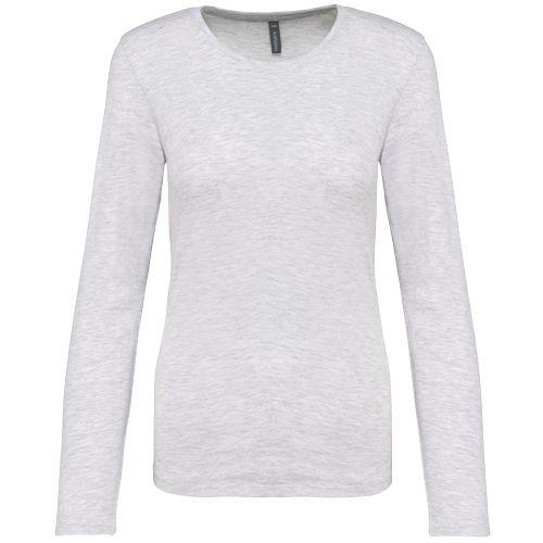 Ladies' long-sleeved crew neck T-shirt