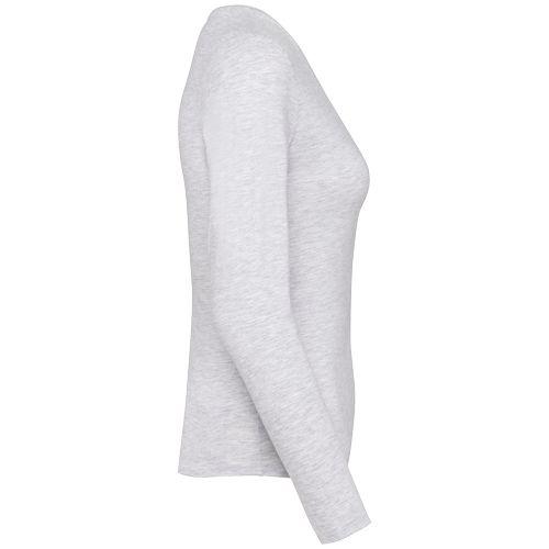 Ladies' long-sleeved crew neck T-shirt