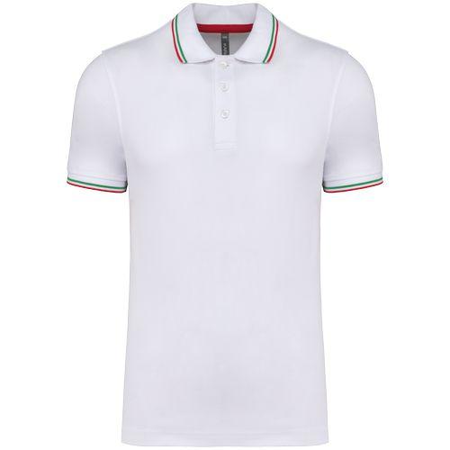 Polo maille piquée manches courtes homme
