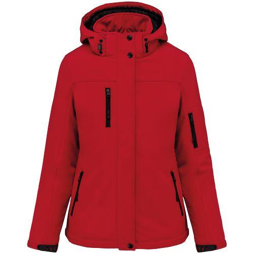 Ladies’ hooded softshell lined parka