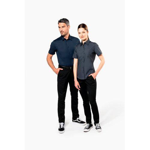 Chemise coton / élasthanne manches courtes femme