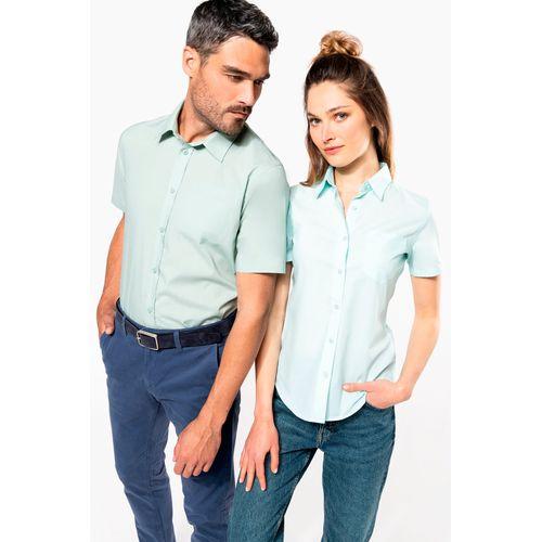 Chemise popeline polycoton manches courtes entretien facile femme