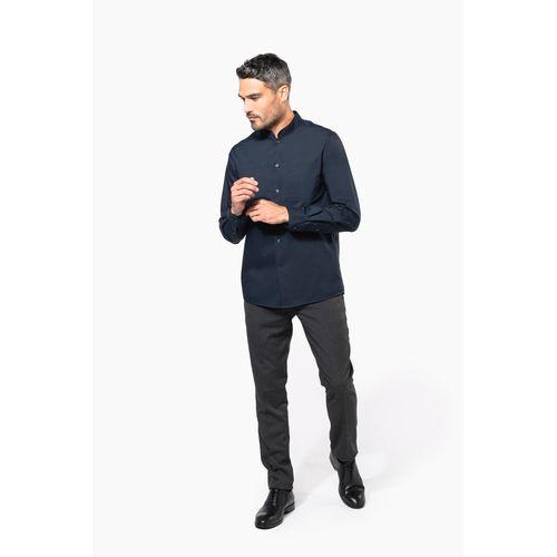 Chemise col mao manches longues