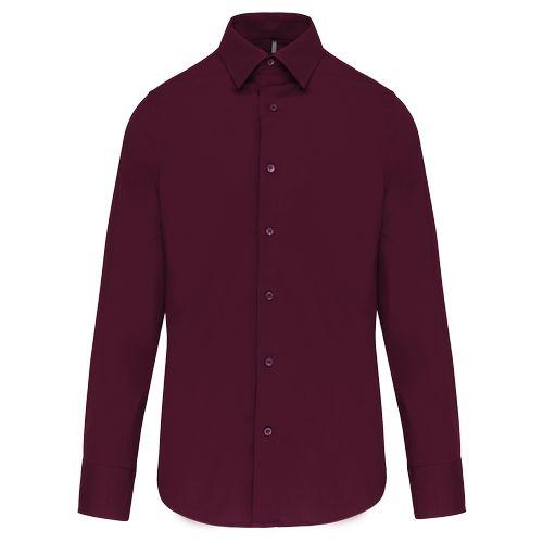 Chemise coton / élasthanne manches longues homme
