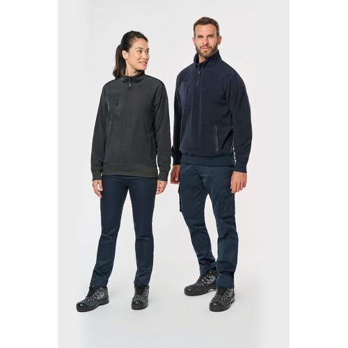 Unisex eco-friendly fleece with zipped neck