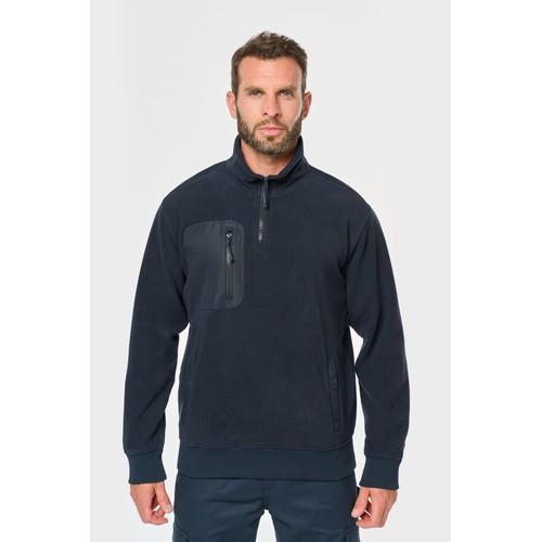 Unisex eco-friendly fleece with zipped neck