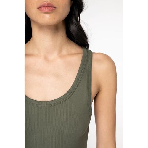 Eco-friendly ladies' rib tanktop