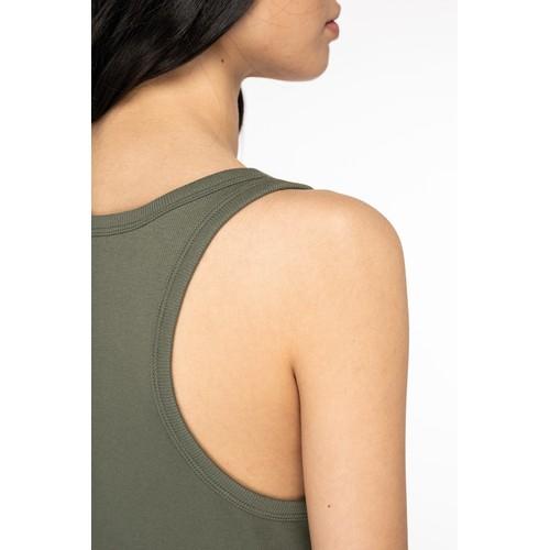 Eco-friendly ladies' rib tanktop