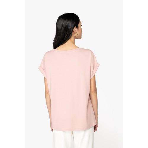 T-shirt écoresponsable à manches à revers femme