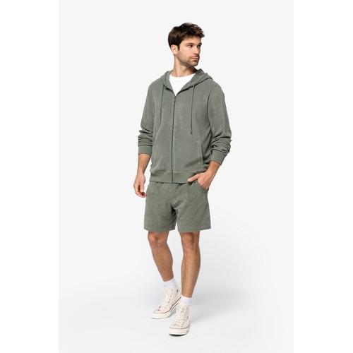 Sweat-shirt écoresponsable en éponge zippé à capuche homme